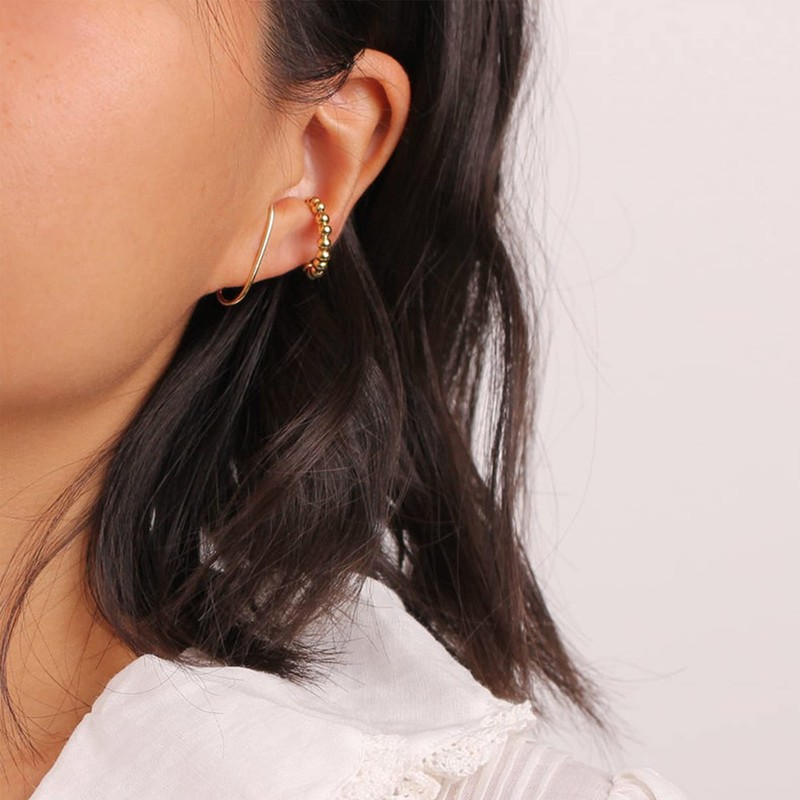 Gold Earring Sets for Multiple Piercing | 14K Gold Plated