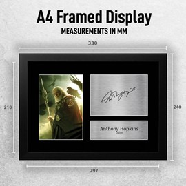 HWC Trading FR A4 Anthony Hopkins Thor Odin Gifts Printed Signed Autograph Picture for Movie Memorabilia Fans - A4 Framed