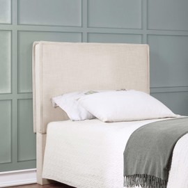 Coaster Home Furnishings - Izzy - Wood - Upholstered Panel Headboard with Flange Details, Foam Padding and Contemporary Style - Bedroom - Twin Size - Sand - 315985T