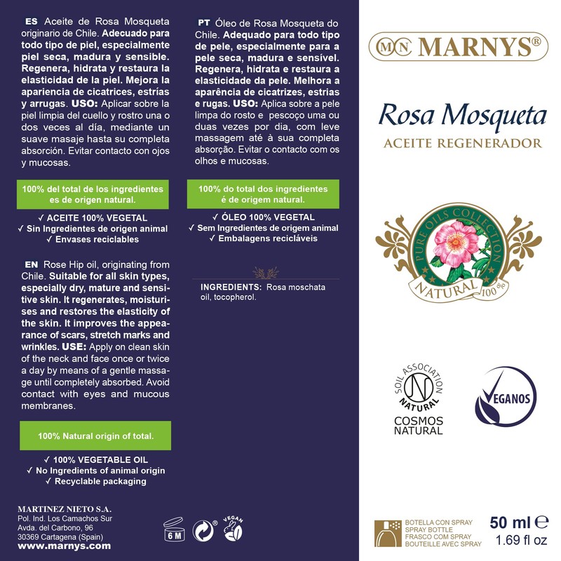 Marnys Pink Oil Regenerator Natural 00% 50ml Regenerator 20g