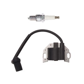 ENA Set of 1 Ignition Coil with Spark Plug 21171-0743 Compatible with Kawasaki FR730V FR691V FR651V FX801V FS481V FS600V Lawn Mower Engines Replacement for 21171-0711 21171-0738 21171-7047 21171-7042