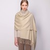 RIIQIICHY Ladies Scarf Beige Pashmina Shawls and Wraps for Wedding