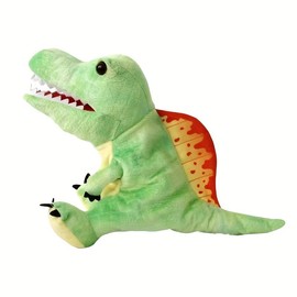 DDEMSMOE Dinosaur Hand Puppets 11.8 Inch Plush Stuffed Animals with Open Movable Mouth, Interactive Toy Storytelling Gift for Girls and Boys:_Stegosaurus