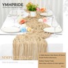 YMHPRIDE 6 Pack Cheesecloth Table Runner, Beige, 90x300cm Light Brown