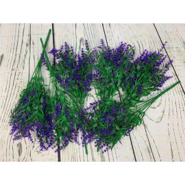 Unbranded Artificial Lavender Flowers 6 Bundles Outdoor UV Resistant Fake Flowers Purple