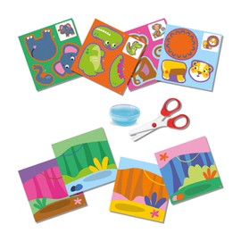 SES Creative 14042 - I Learn to Cut and Paste, Safe Scissors, Complete Set for Young Children