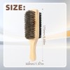 Flylin Paquete de 2 cepillos para barba hombres, Bambú Mango