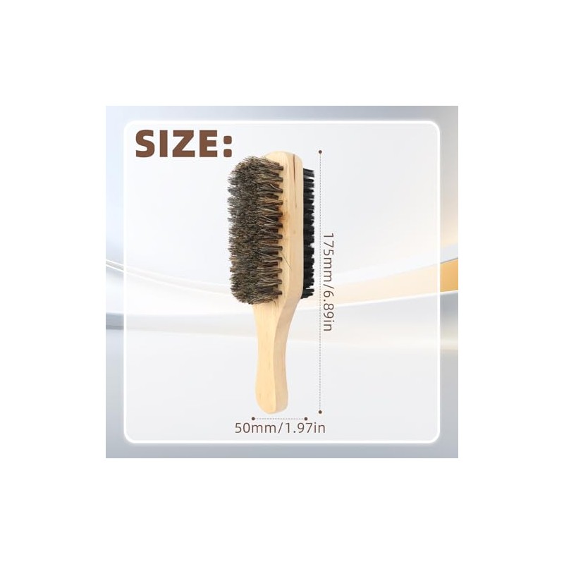 Flylin Paquete de 2 cepillos para barba hombres, Bambú Mango