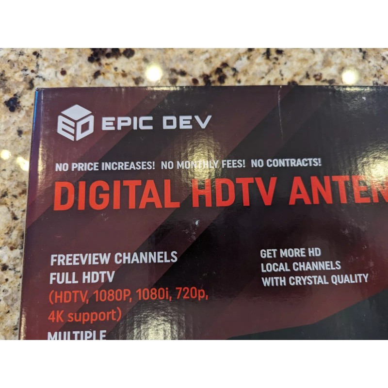 Digital Antenna Epic DEV Digital HDTV Antenna 4k UHD 30