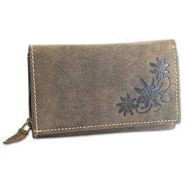 Harold´s Leather Wallet Antik brown Credit Card Purse Woman
