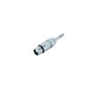 Neutrik NA3FP XLR-Adapter XLR-Buchse - Klinkenstecker 6.35mm Stereo 1St., Silber,