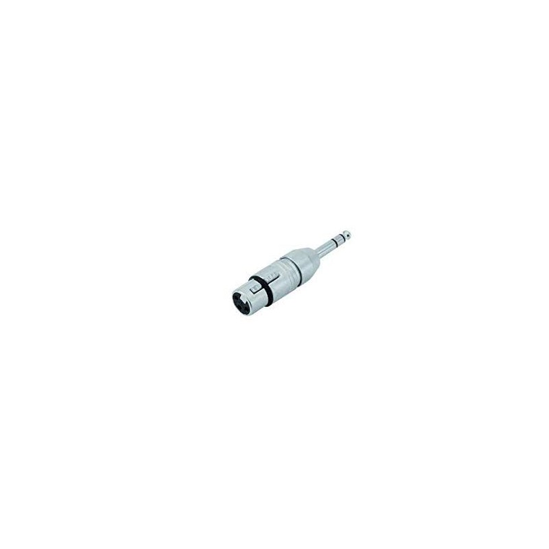 Neutrik NA3FP XLR-Adapter XLR-Buchse - Klinkenstecker 6.35mm Stereo 1St., Silber,
