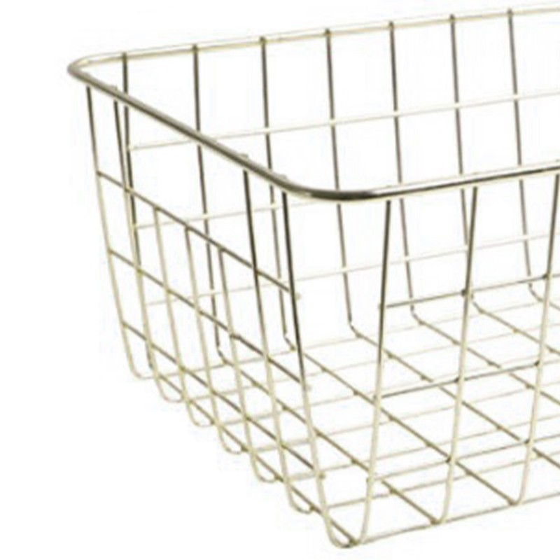 Freezer Basket Rust Proof Large Capacity Iron Storage Bin for