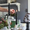 7.3Inch Black Spiral Taper Candle, Blue Candle Sticks Twisted Candles