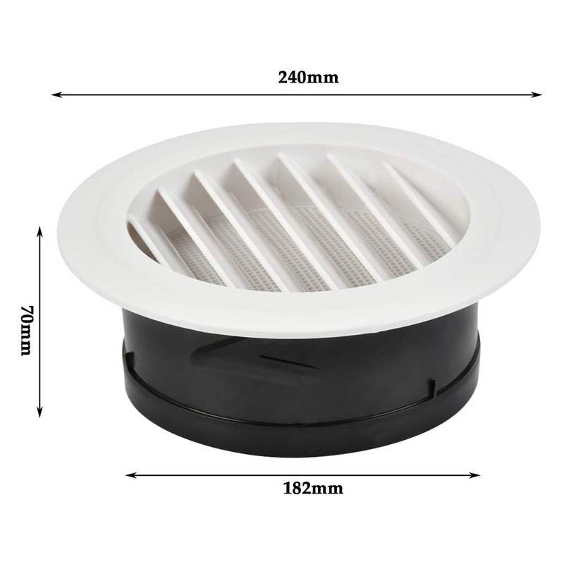 FOCCTS Air Vents Louver 8 Inch, ABS Round Vent Louver