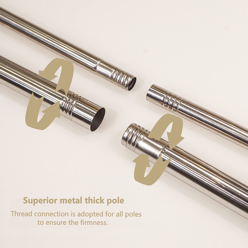 Stainless Steel Canopy Bed Frame Queen Size, Bed Post Poles