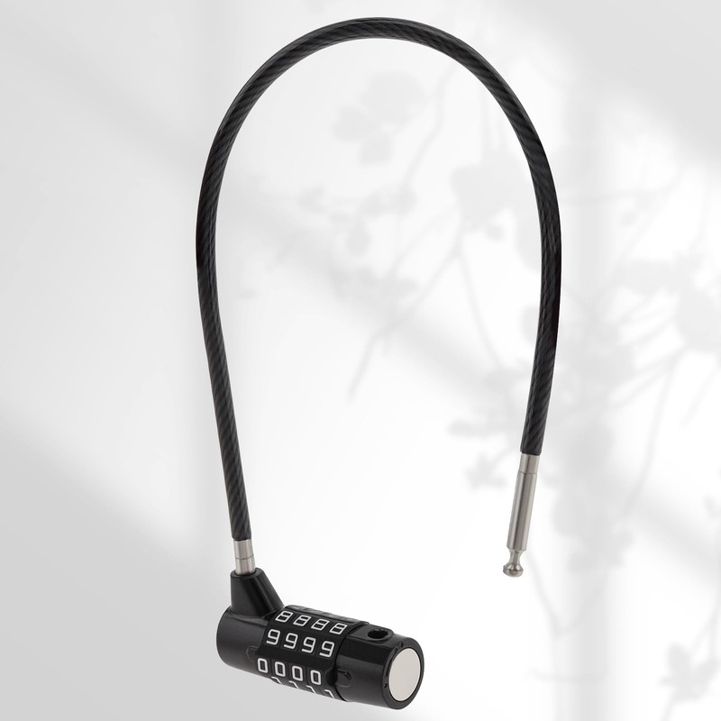 HOJLKLD Combination Lock Cable Lock with 4 Digits,Combination Padlock with
