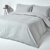 HOMESCAPES Percale Fitted Sheet Silver Grey 160 x 200 cm,