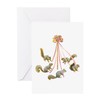 CafePress May Day Squirrels Folded Greeting Card Matte