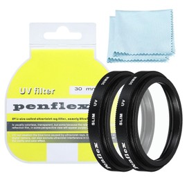 PATIKIL 30mm Filter 2 Pack Protective Filter SLIM UV Protection Camera Lens Filter Aluminum Optical Camera Accessories Clear Photo 30mm Camera Lens Filter for Photography