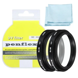PATIKIL 30mm Filter 2 Pack Protective Filter SLIM UV Protection Camera Lens Filter Aluminum Optical Camera Accessories Clear Photo 30mm Camera Lens Filter for Photography