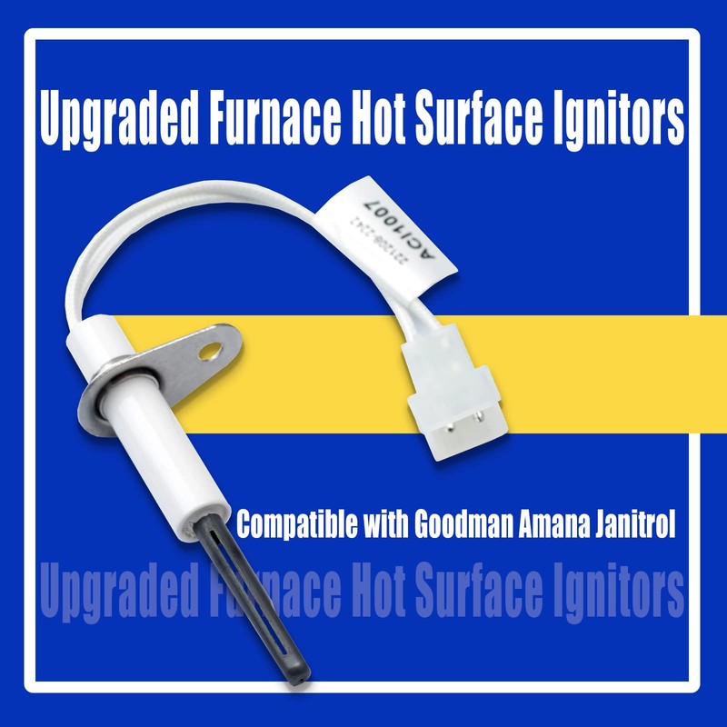 201657-03S Furnace Hot Surface Igniters Upgraded, 120V Nitride Ignitors Compatible