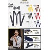 [SOU & RIRE] Suspender Bowtie Set "2 Pcs/Y-Shape/3-Point Clips", white