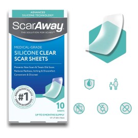 Parche Para Las Cicatrices Scar Away 3 Meses 10 Hojas