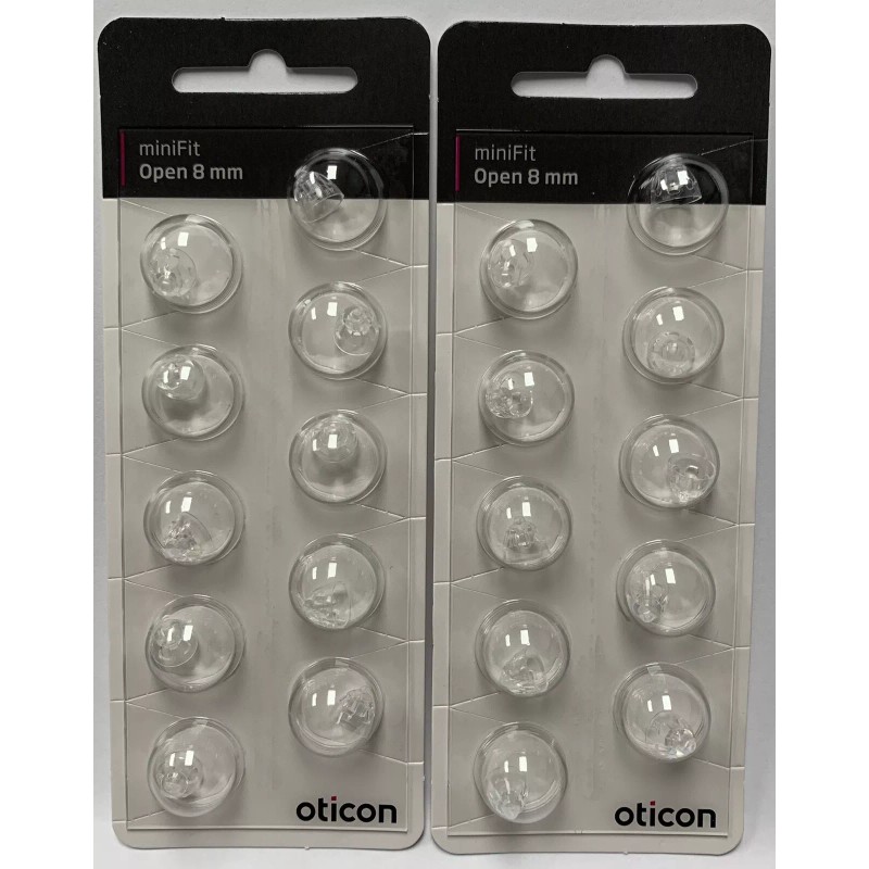 Oticon 2 Pack Oticon miniFit 8mm Open Domes For Hearing