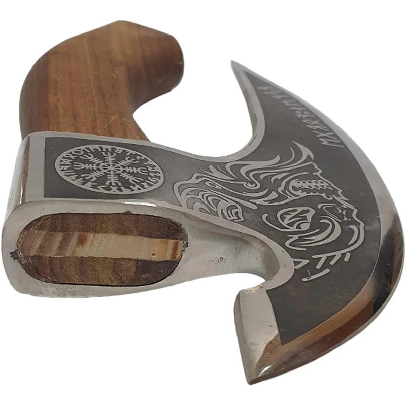 Viking Pizza Axe with Leather Sheath, Vikings Butcher Axes, Viking