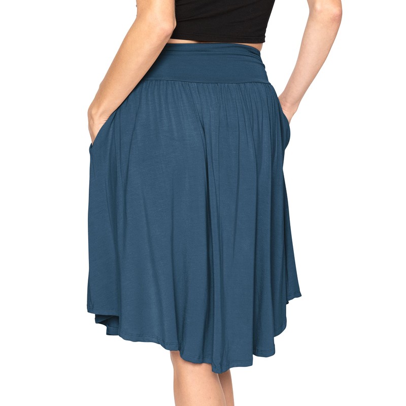 Stretch is Comfort - Falda de bolsillo para mujer, Verde