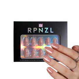 RPNZL Press-On Nails – Salon-Quality Reusable Manicure Set – 32 Nails in 16 Sizes with Glue & Adhesive Tabs – Long-Lasting, Damage-Free Wear (Silk Blush)