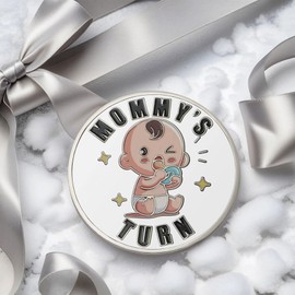 Funny Baby Shower Gifts New Parents Decision Coin,Pregnancy Gifts New Mom Dad Gifts,New Parents Gifts Valentines Day Gifts for First Time to be Moms Dads,New Parent Essentials (1pc Silver)