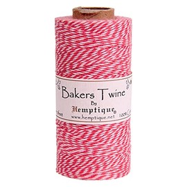 Hemptique 2 PLY Cotton Bakers Twine – 1mm Cotton Cord Spools – 410Ft Cotton Thread Perfect for Baking, Butchers, DIY Crafts, Wrapping, Macrame, Decoration & Gardening