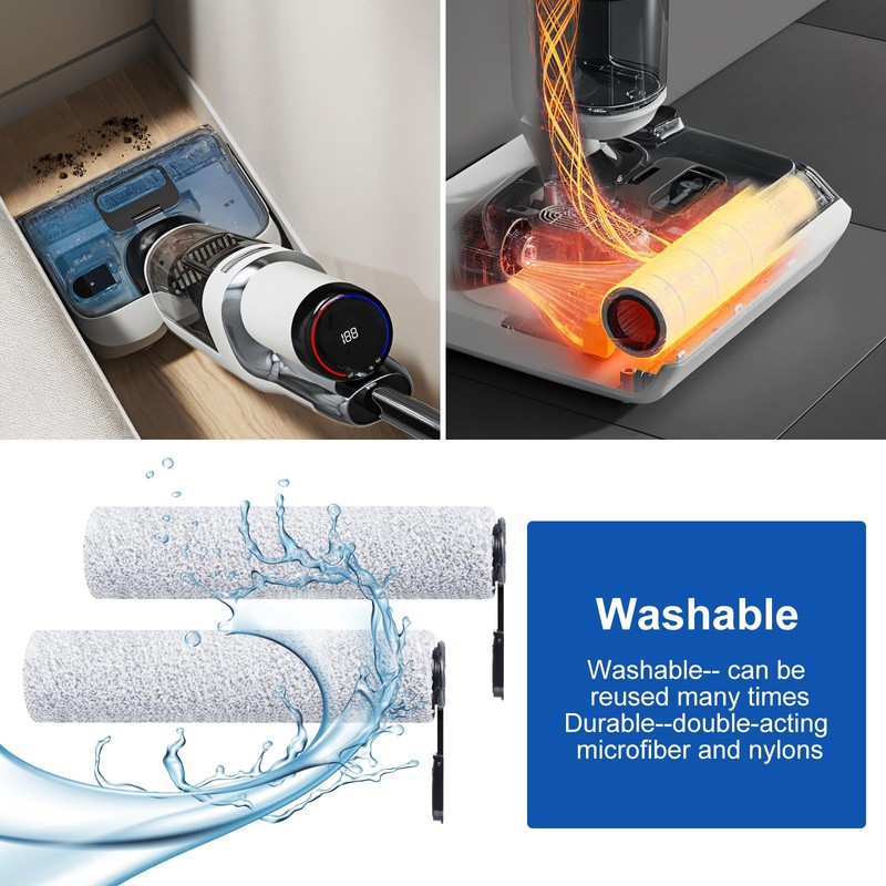 Fixbetter Roller Brush and HEPA Filter for Tineco Floor ONE