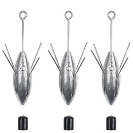 OROOTL Sputnik Sinkers Surf Fishing Weight, 3pcs Long Tail Sputnik Weights Saltwater Fishing Weights Sinkers Spider Weights Surf Casting Sinkers for Catfish Beach Ocean Sea Sand Fishing 3oz-7oz