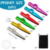 Guyode Pack of 8 Kazoo Instrument Metal Kazoos with 12