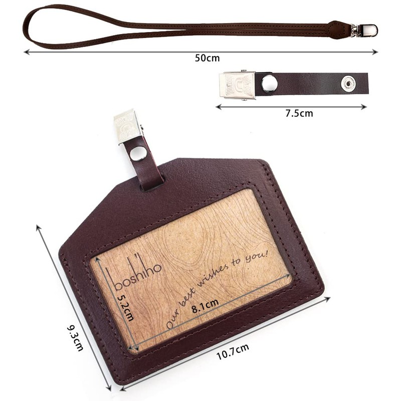 Boshiho ID Card Holder, Genuine Leather, Tochigi Leather, Horizontal Type,