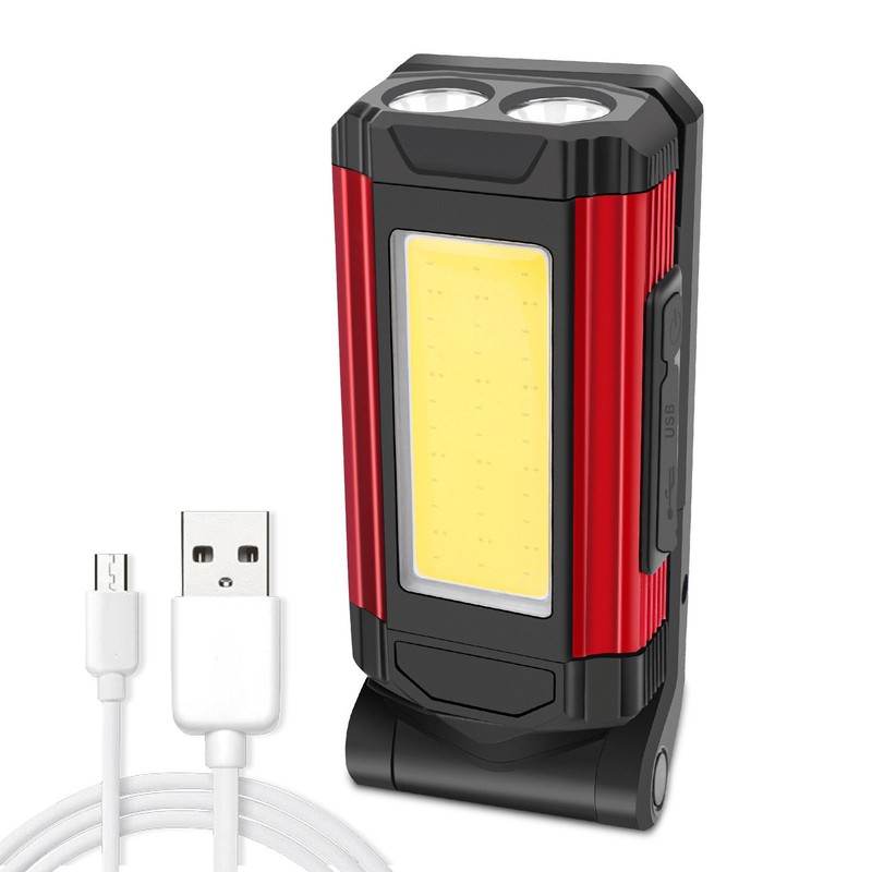Folded Work Lights Aluminium Alloy USB Charging Magnetic COB Inspection
