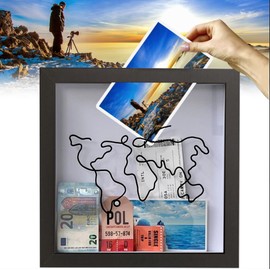 DONGTATA Large 20x20cm Ticket Shadow Box Frame for Travel and Concert Lovers Memory Frame Movie Cinema and Sports Events Ticket Stub