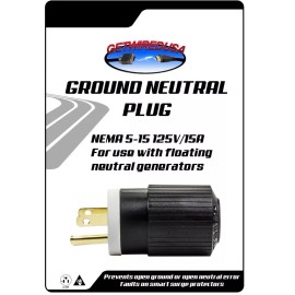 Getwiredusa Ground Neutral Bonded Plug Suitable for generators with a floating neutral