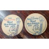 2 NOS Pabst Blue Ribbon Beer Coasters. 1960s vintage can