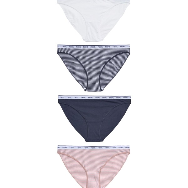 NEXT Cotton Rich V Briefs with Logo (Pack of 4),