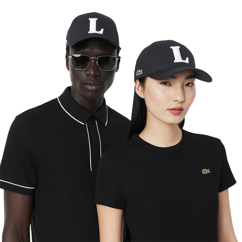 Lacoste Gorra de béisbol Bordada 3D Unisex, Negra, G
