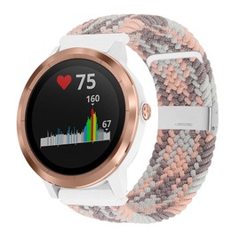 Abanen para Garmin Vivoactive 5 / Venu Sq/Venu 2 Plus - Correas de reloj trenzadas de 20 mm, correa elástica de nailon suave y elástica con cierre ajustable para Garmin Vivomove 3, Vivoactive 3 (gris