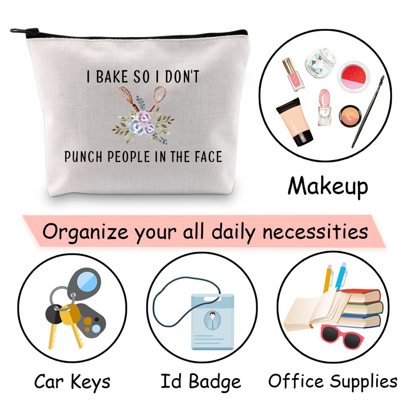 Funny Baker Bag I Bake So I Don't Punch People