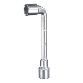 HARFINGTON L Shaped Angled Hex Socket Wrench 19mm 45# Steel Double Ended Metric 6 Point Tubular Socket Spanner for General Repairing, Pipeline, Bicycle Car Maintenance