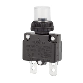 DIYhz 3Amp Circuit Breakers Thermal Overload Switch Protector 88 Series Manual Push Button Reset with Quick Connect Terminals and Waterproof Button Cap 32VDC or 125/250VAC