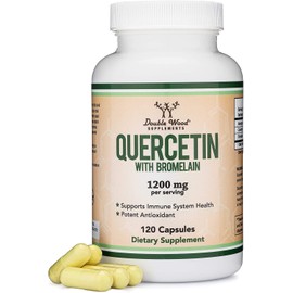 Quercetin with Bromelain - 120 Count (1,200mg Servings) Immune Health Capsules - Supports Healthy Immune Functions in Men and Women (Vegan Safe, Third Party Tested, Gluten Free) by Double Wood