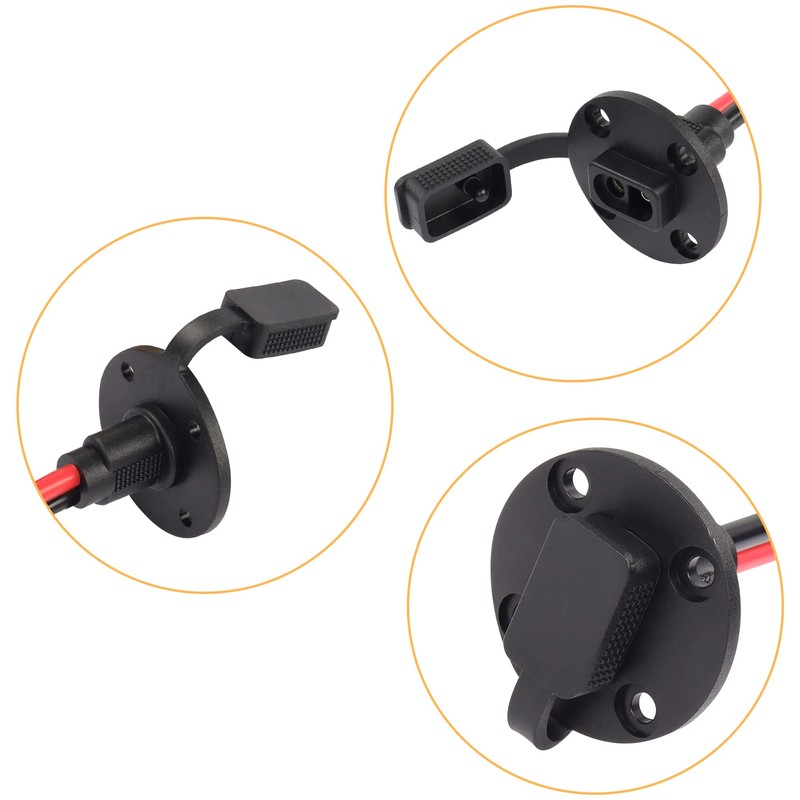 CERRXIAN 0.3m 10AWG SAE Mount Panel Solar Cable, SAE 2